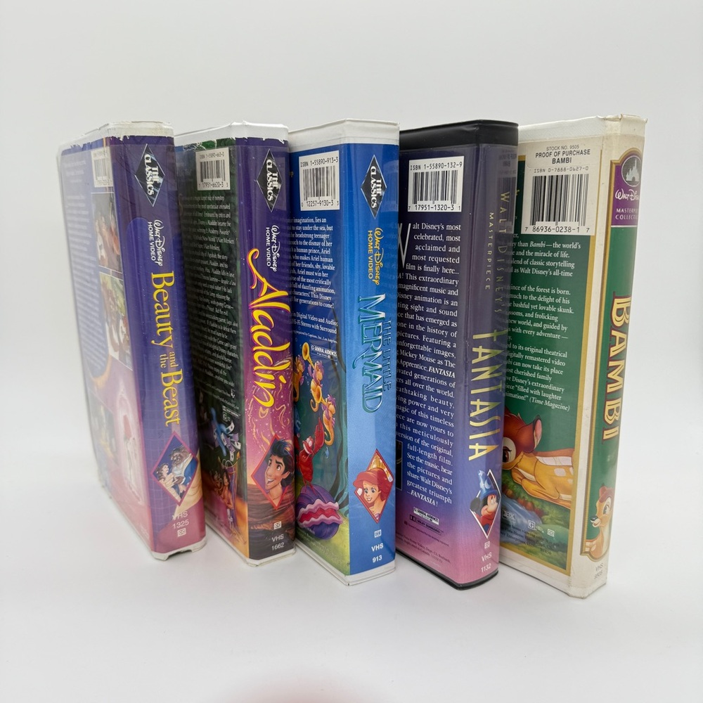 Disney Animated Cartoon Classic VHS Movie Tape Collection - Picture 4 of 10